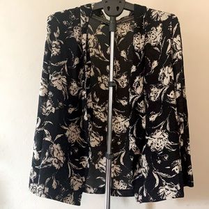Lush Floral Print Blazer-100% Polyester